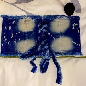 Day&Night features Hot Miami Styles denim “Blue Jeans Corset “ NWT denim season